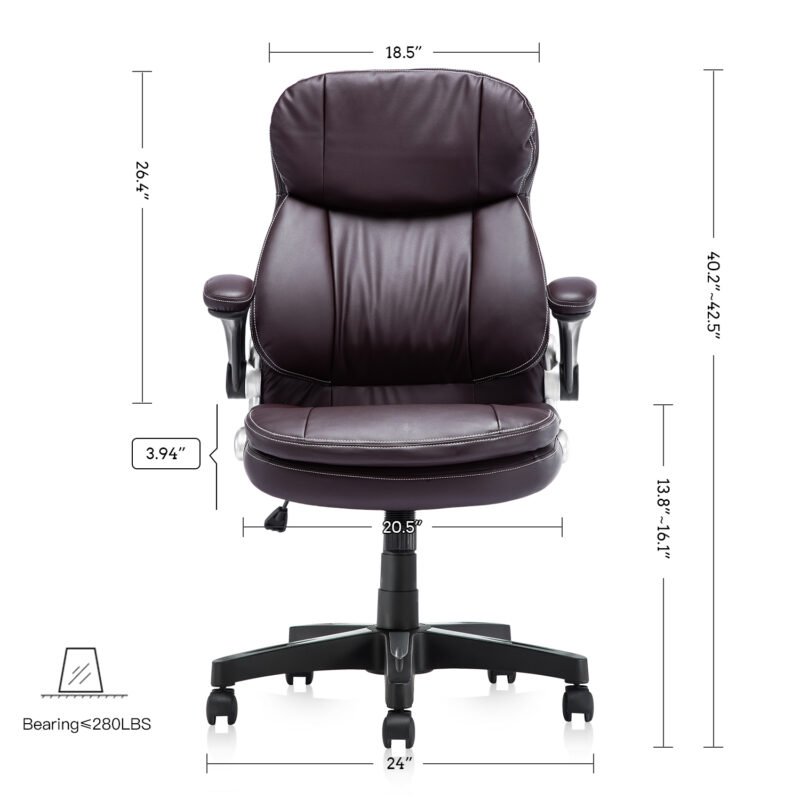 Mario P630 || Leather Executive Office Chair || Computer Desk Chair