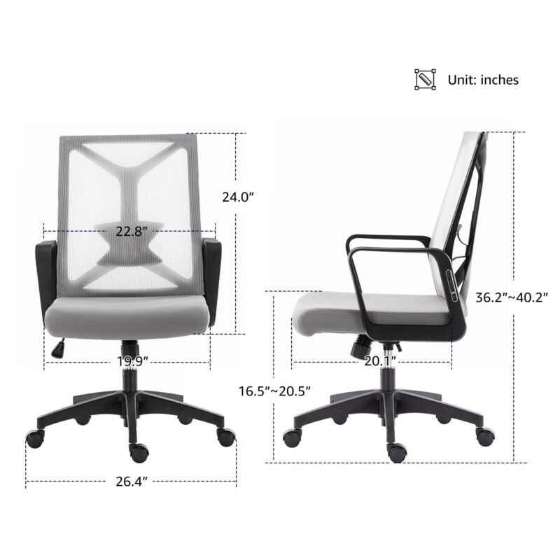 Zilean N840 || Comfort Cushion || Adjustable Nylon Back Support || Armrest