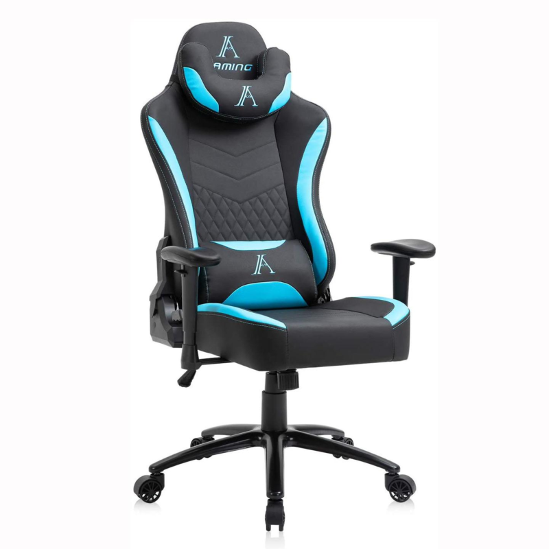 PU Leather Gaming Chair, Blue, Red, Gray, White, 25.2/21.5 kg