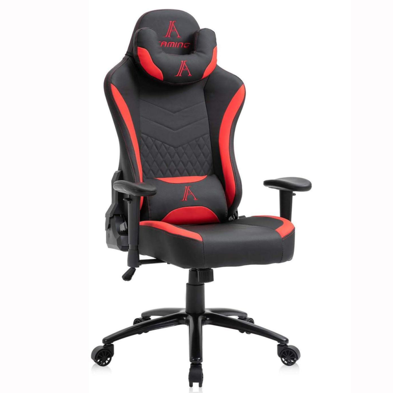 PU Leather Gaming Chair, Blue, Red, Gray, White, 25.2/21.5 kg