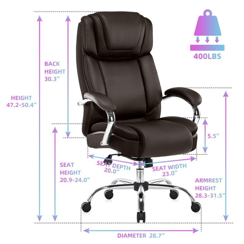 P530 Big and Tall Ergonomic Home Office Chair 400lbs