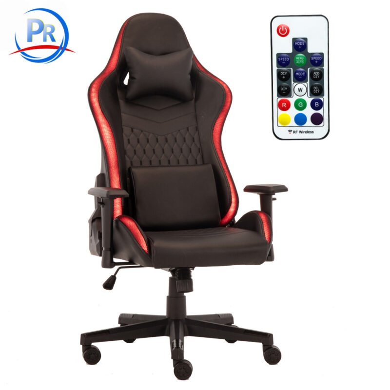 ZK-L025 || 4D Colorful Light LED Armrest || Ergonomic Sports Seat with  Adjustable Hight