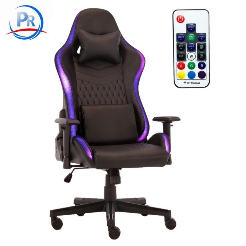 ZK-L025 || 4D Colorful Light LED Armrest || Ergonomic Sports Seat with  Adjustable Hight